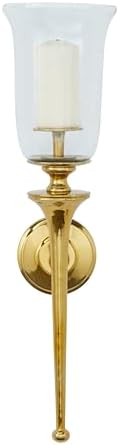Deco 79 Aluminum Gold Candle Sconce