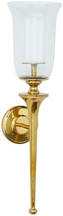 Deco 79 Aluminum Gold Candle Sconce