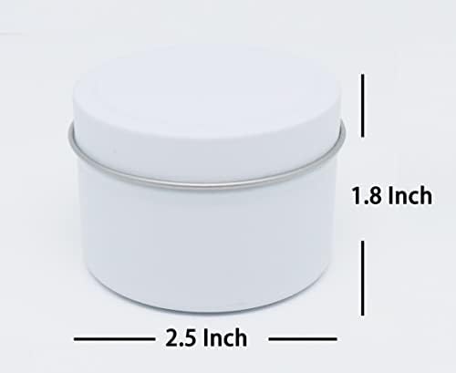 Aroparc White Candle Tins 4oz Bulk Candle Containers - 24 Travel Tins