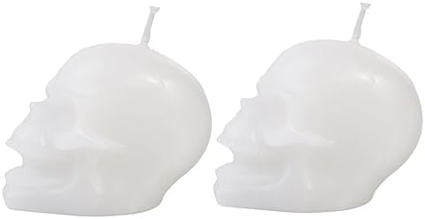 Halloween 2 Piece Skull Candle Holder for Food