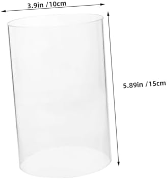 Clear Glass Candle Holder Sleeve by PRETZOOM Wind-Protected Multiple Uses