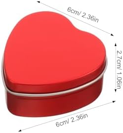 Valentines Heart Candle Tins 10pc Set