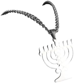 Double Layer Hanukkah menorah Jewelry Pendant Necklace