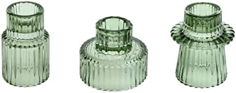 Vixdonos Taper Glass Candlestick Holders Elegant Table Centerpieces