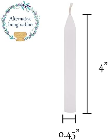 20 Pack White Candles for Prayer Decor