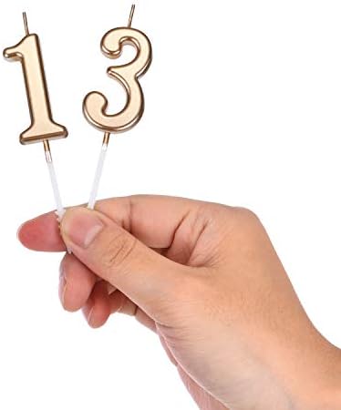 13th Birthday Candles - Elegant 354 Cake Topper for Parties