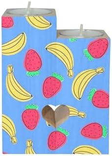 Summer Fruits Candle Holder with Heart Design