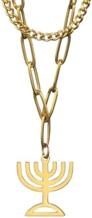 Hanukkah menorah necklace