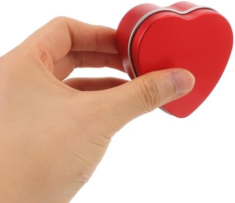 Valentines Heart Candle Tins 10pc Set
