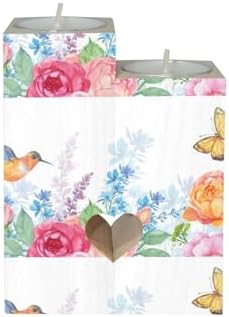 OTVEE Hummingbird Butterfly Heart Candle Holders