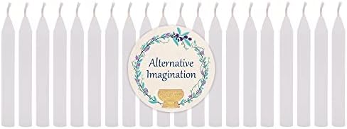 20 Pack White Candles for Prayer Decor
