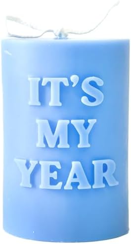Uplifting Blue Candle Positive Message
