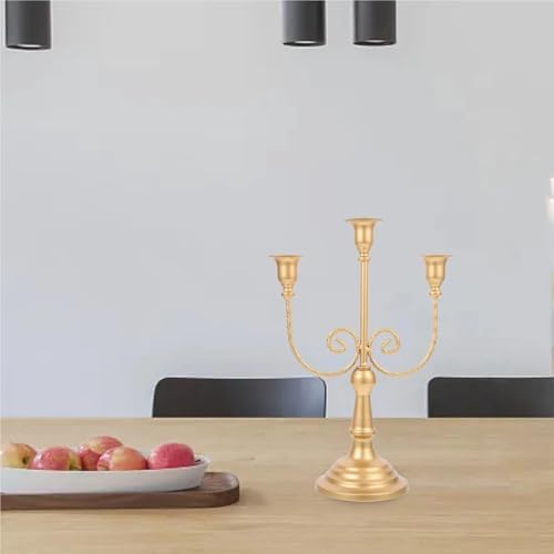 Art 3-Arm Candelabra Santas