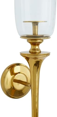 Deco 79 Aluminum Gold Candle Sconce