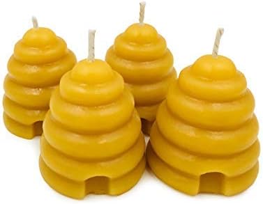 Pure Beeswax Beehive Candle Set - Pack of 4