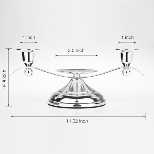 LakWilows 3-Floral Candle Set with Silver Holder