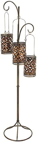 Benzara 41970 67Hx16W Metal Floor Candle Lantern