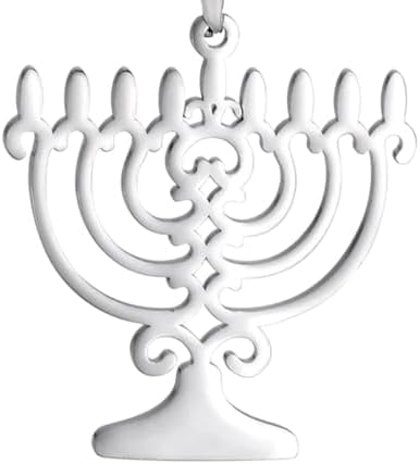 Elegant Hanukkah menorah jewelry gift for men and women