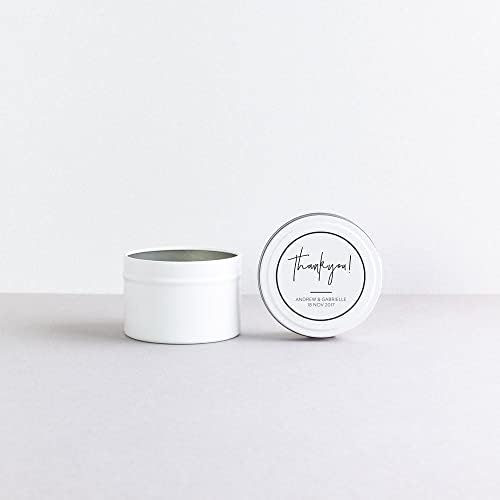 Aroparc White Candle Tins 4oz Bulk Candle Containers - 24 Travel Tins
