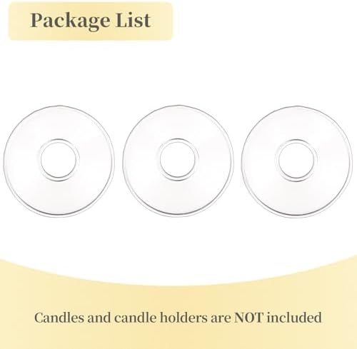 3-Piece Glass Candle Drip Protectors