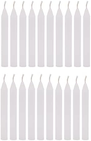 20 Pack White Candles for Prayer Decor