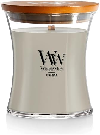 WoodWick Medium Hourglass Candle Fireside Scent Premium Soy Blend