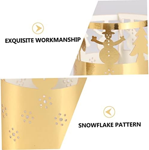 50-Piece Snowflake Candle Lampshade Xmas Decor Set