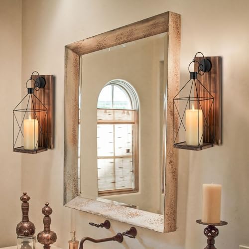 Warm Rustic Candle Sconce