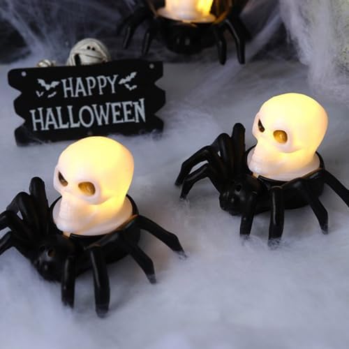 Arachnid Skeleton LED Candle for Halloween