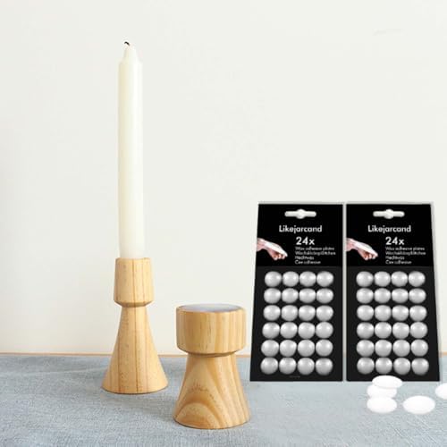 24 Dots Candle Taper Holders Adhesive for Candles