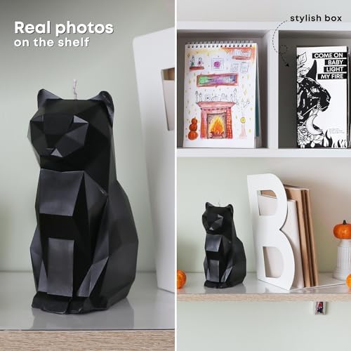 Halloween Spooky Candles Octopus Cat with Hidden Skeletons for Haunted Ambiance