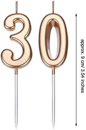 30th Birthday Candles Cake Topper Happy Birthday Candle 354 inches