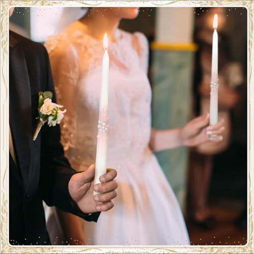 Glowing Sequoia Wedding Unity Candles Set