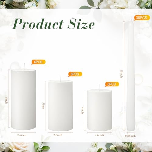 MTLEE 54 Pcs Unity Candles Set Perfect for Weddings and Parties
