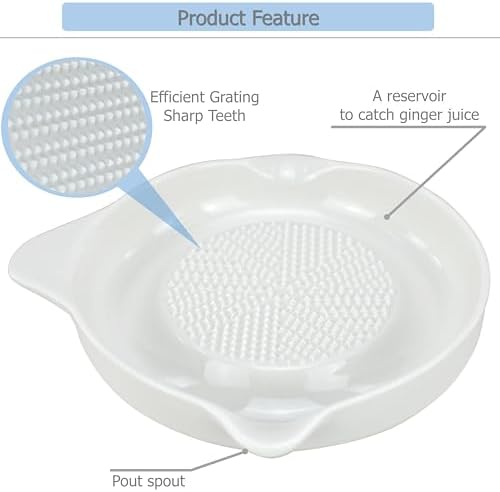 Perfect for Wasabi More EIKS Ceramic Grater with Spoon Brush