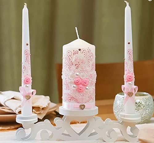 VABA Best Rose Pink Wedding Ceremony Candles Set
