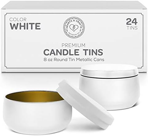 Pack of 24 Reusable Candle Jars with Lids