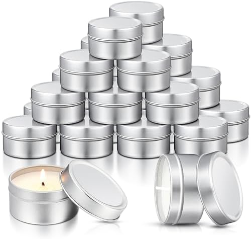 24 Pcs DIY Baby Shower Candle Tins with Lids