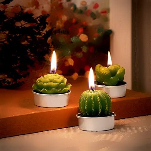 Cactus Tealight Candles 12 Piece Set