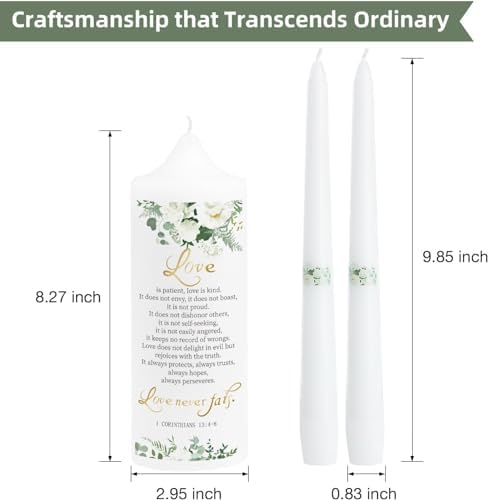 LakWilows 3-Floral Candle Set with Silver Holder