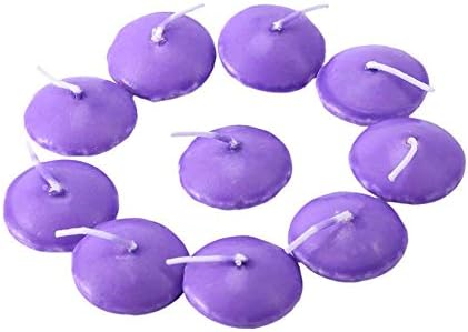 12-Piece Purple Smokeless Floating Candles for Weddings Birthdays More
