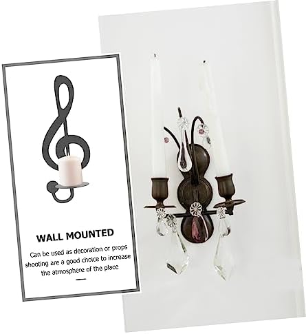 Wall Sconce Candle Holder with Music Note Design