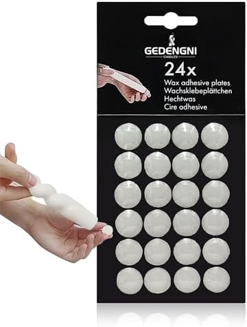White Taper Candle Wax Dots