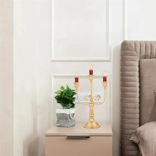 Art 3-Arm Candelabra Santas