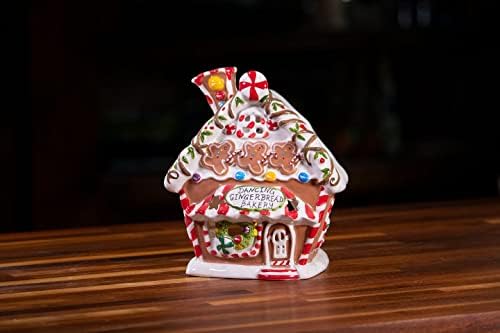 Blue Sky Ceramics Dancing Gingerbread Candle House