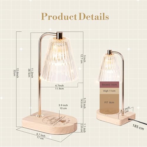 Marycele Candle Warmer Lamp Christmas Gift for Mom F flameless safe