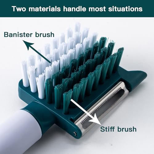 BuRuiJi 2 in 1 Vegetable Brush and Julienne Peeler
