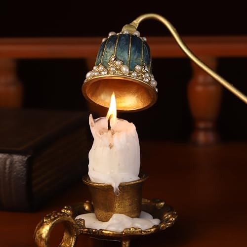 Elegant Royal-Style Candle Snuffer with Pearl Inlay