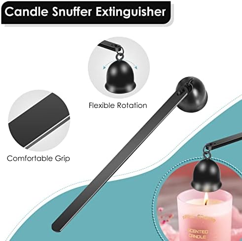 Saiveina 3 in 1 Candle Accessory Set Black