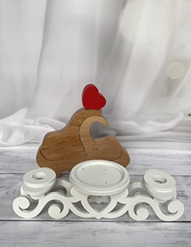 Unity Candle Holder Set with Heart 1